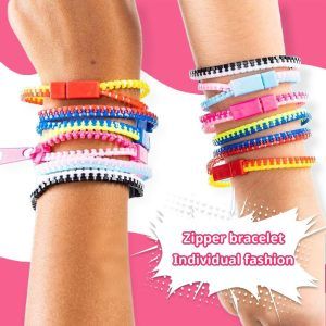 pulseras sensoriales con cremalleras de colores