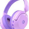 Auriculares infantiles iClever BTH20 morados con cancelación activa ANC